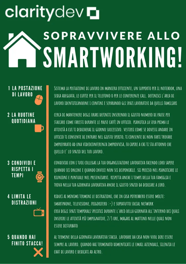 SOPRAVVIVERE_ALLO_SMARTWORKING Breve guida per sopravvivere allo SmartWorking